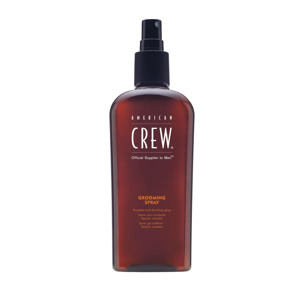 American Crew Grooming Spray on damp hair for flexible hold