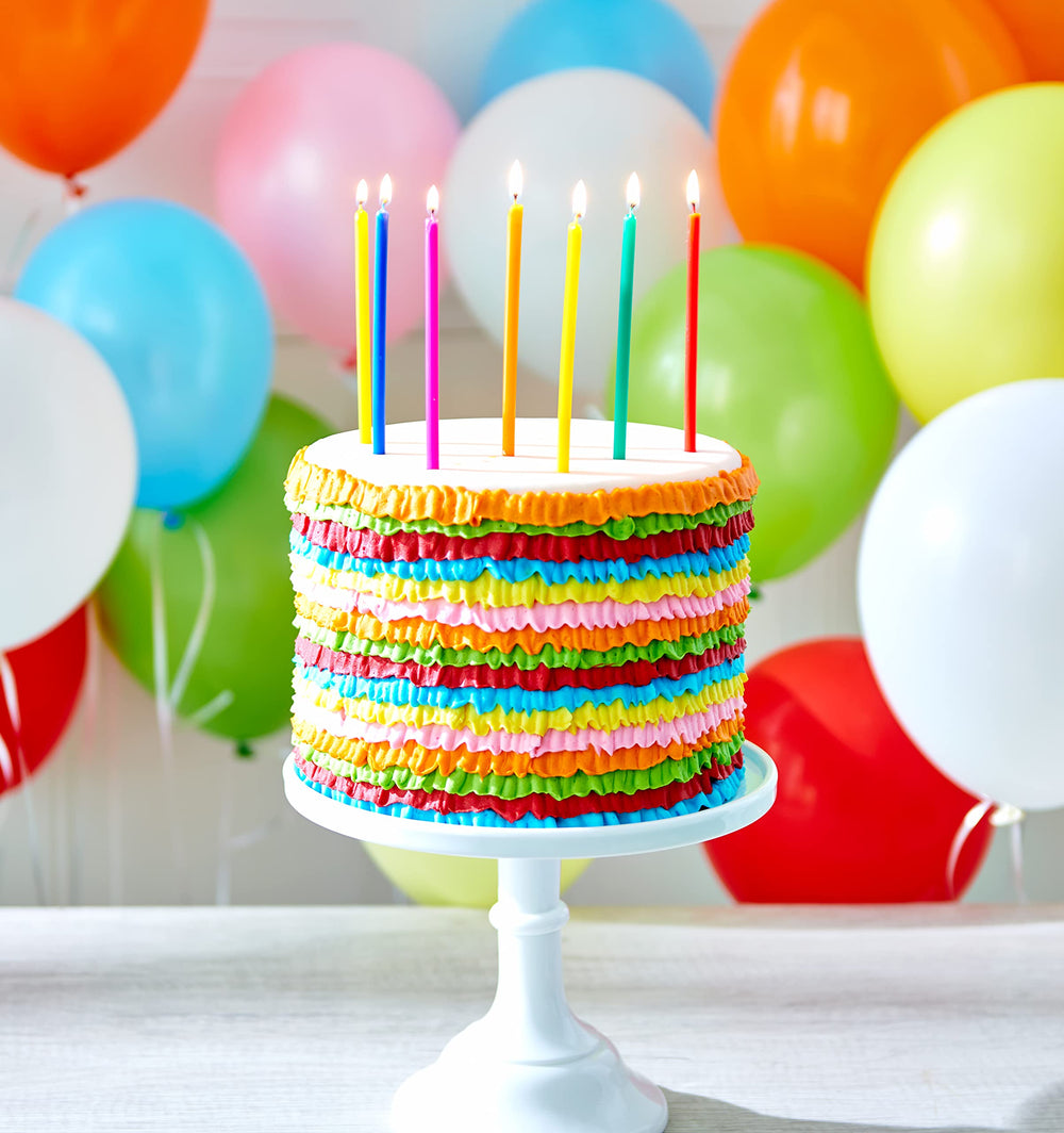 American Greetings birthday candles on a cake create a festive focal point