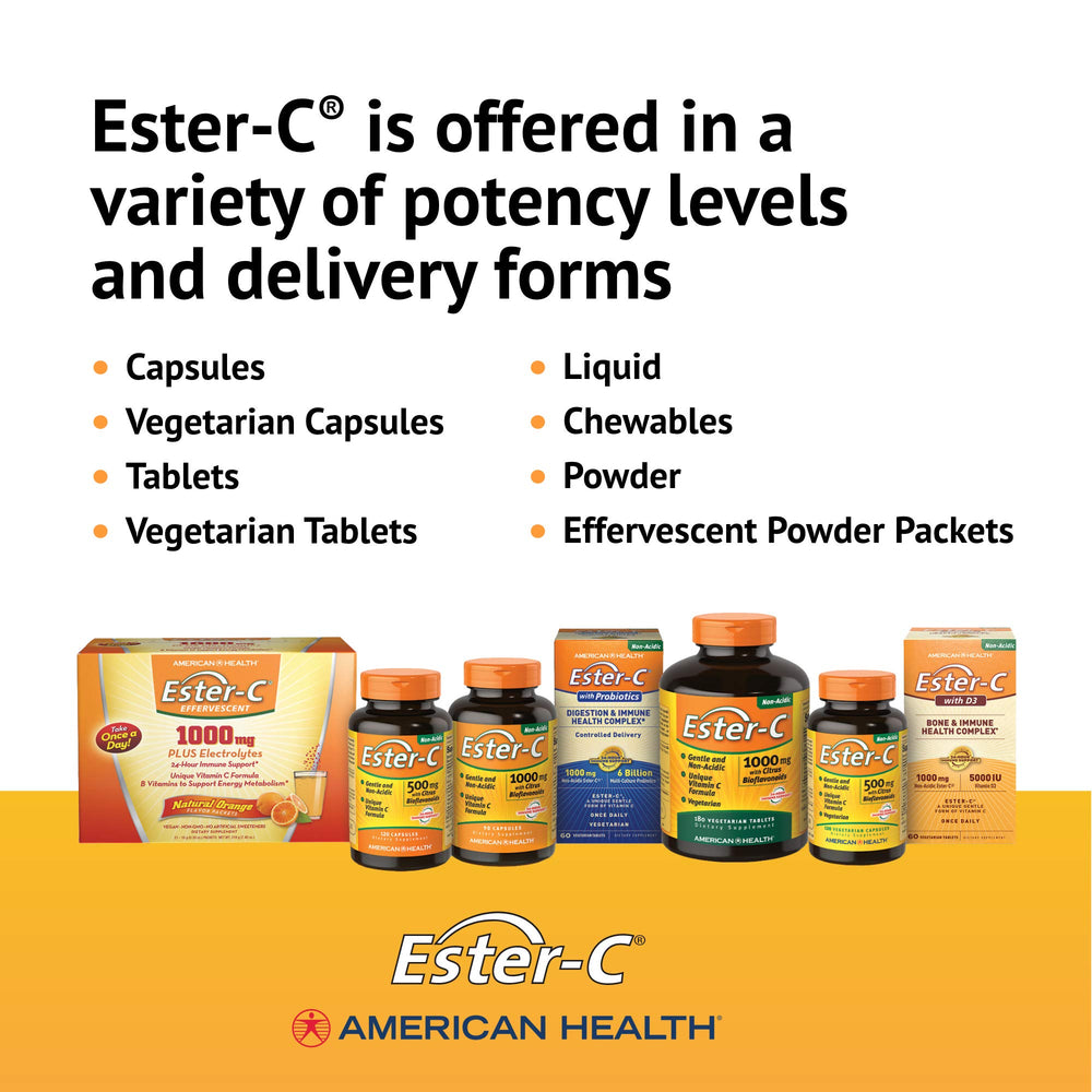 American Health Ester-C serving daily mockup ideal for routine immunity