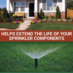 Rid-O-Rust used with an injection system protects sprinklers from rust.