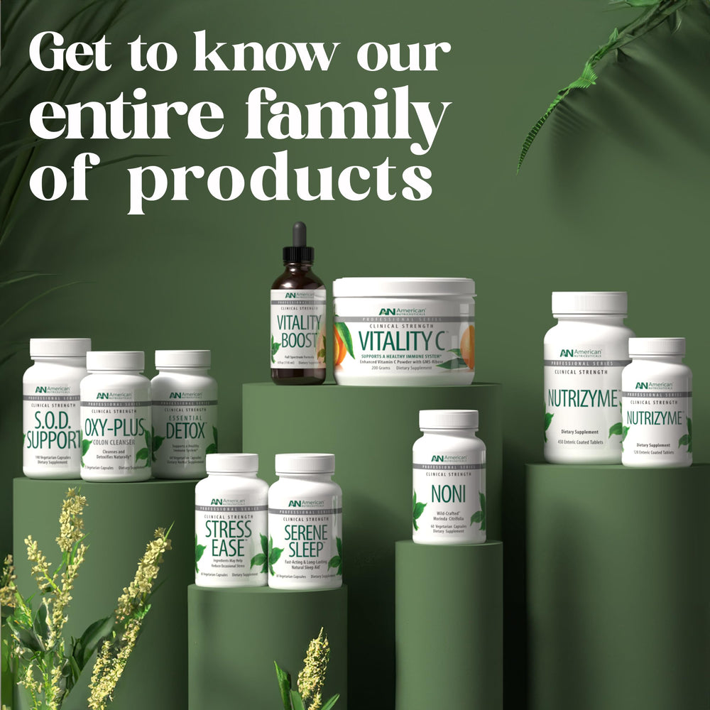 American Nutriceuticals Vitamin C Powder packaging showcases 4000 mg strength for daily use.