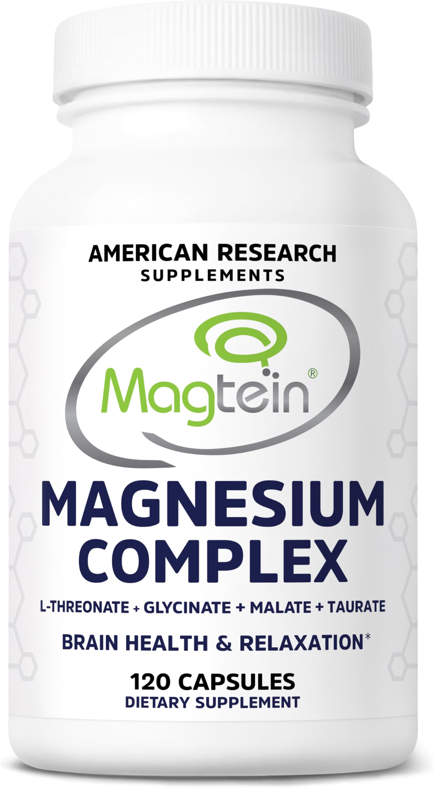 American Research Supplements Magnesium L-Threonate bottle pouring for daily balance.