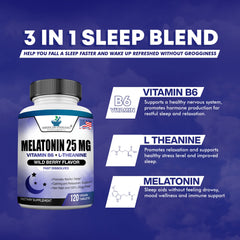 American Standard Melatonin 25mg chewables label highlights vegan and non-GMO ingredients.
