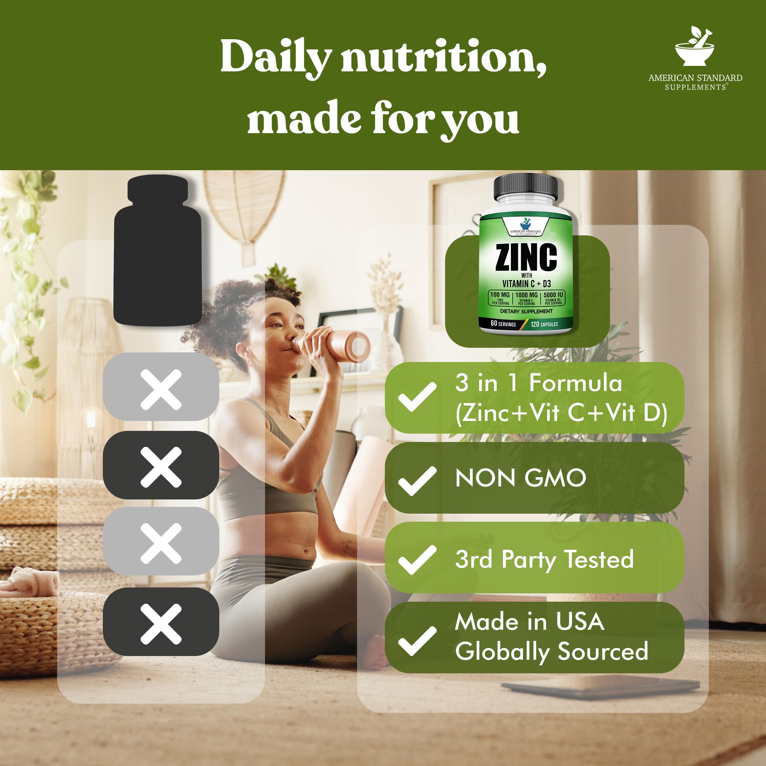American Standard gluten-free and non-GMO icon on the label.