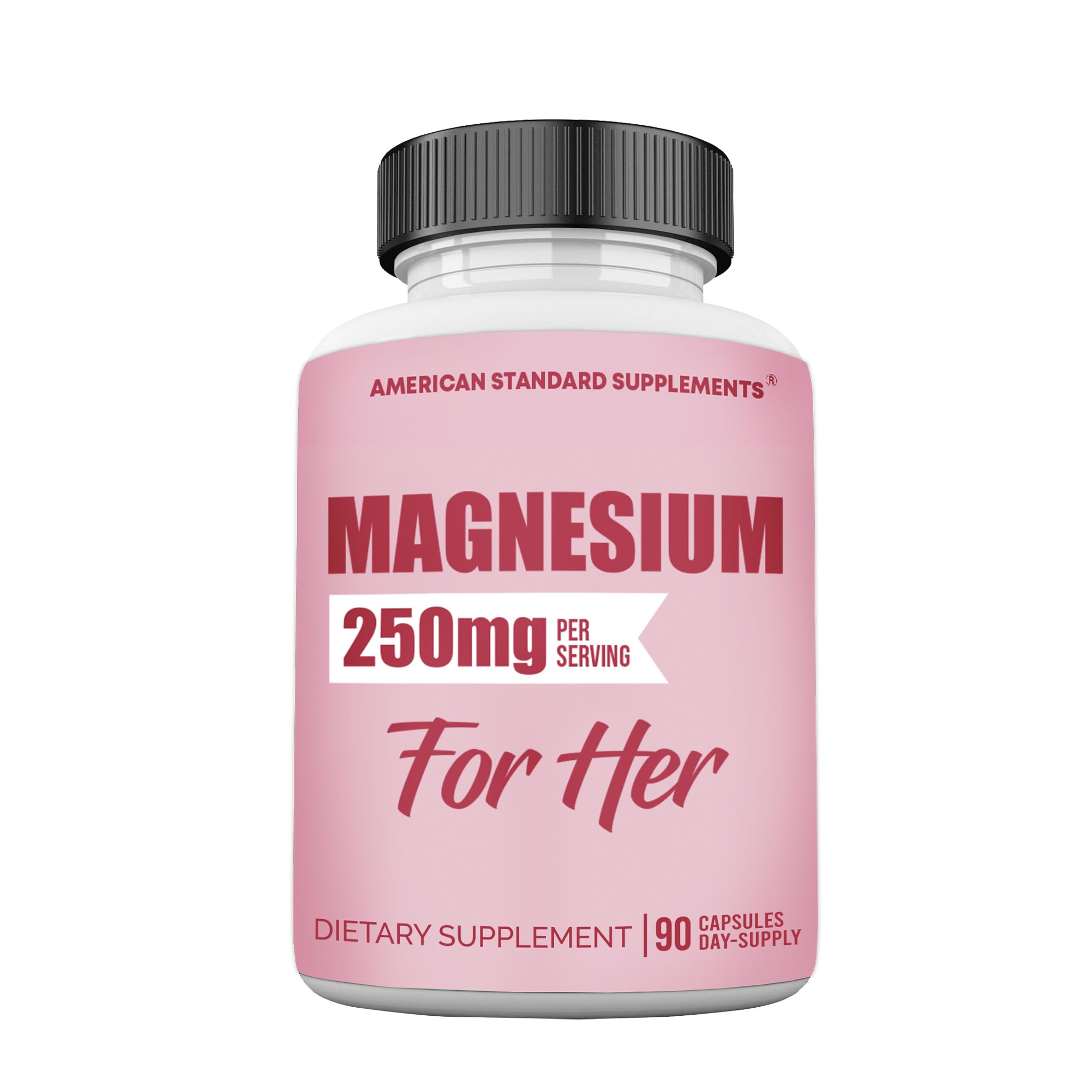 American Standard Supplements magnesium glycinate bottle with capsules for daily supplementation.