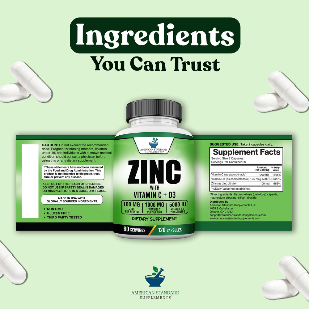 American Standard two-capsules daily dosage for convenient routine.