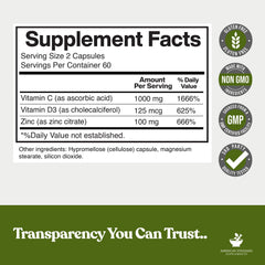 American Standard Vitamin C 1000mg capsules close-up for everyday wellness.
