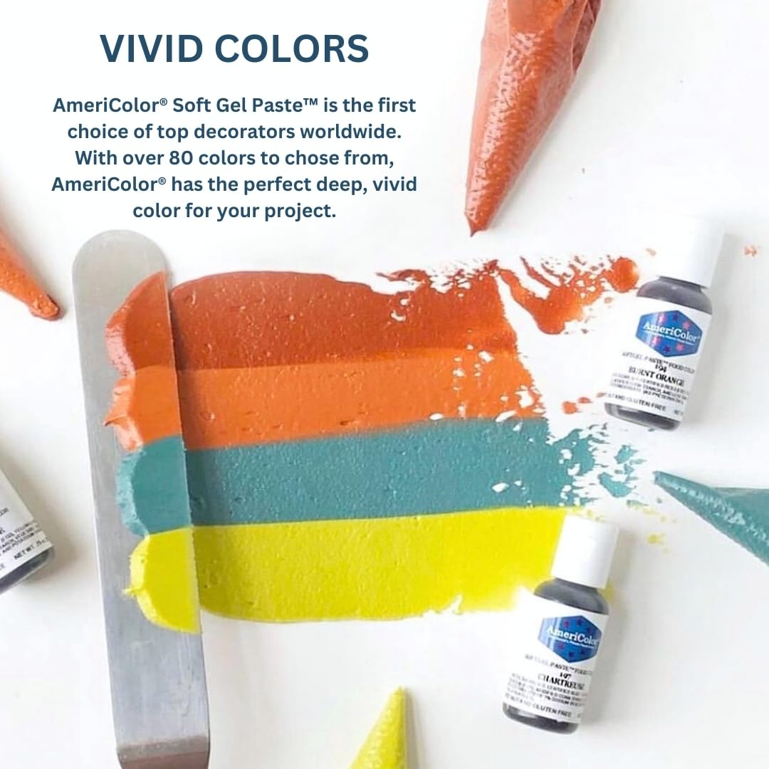 AmeriColor paste used in buttercream to achieve vivid white results.