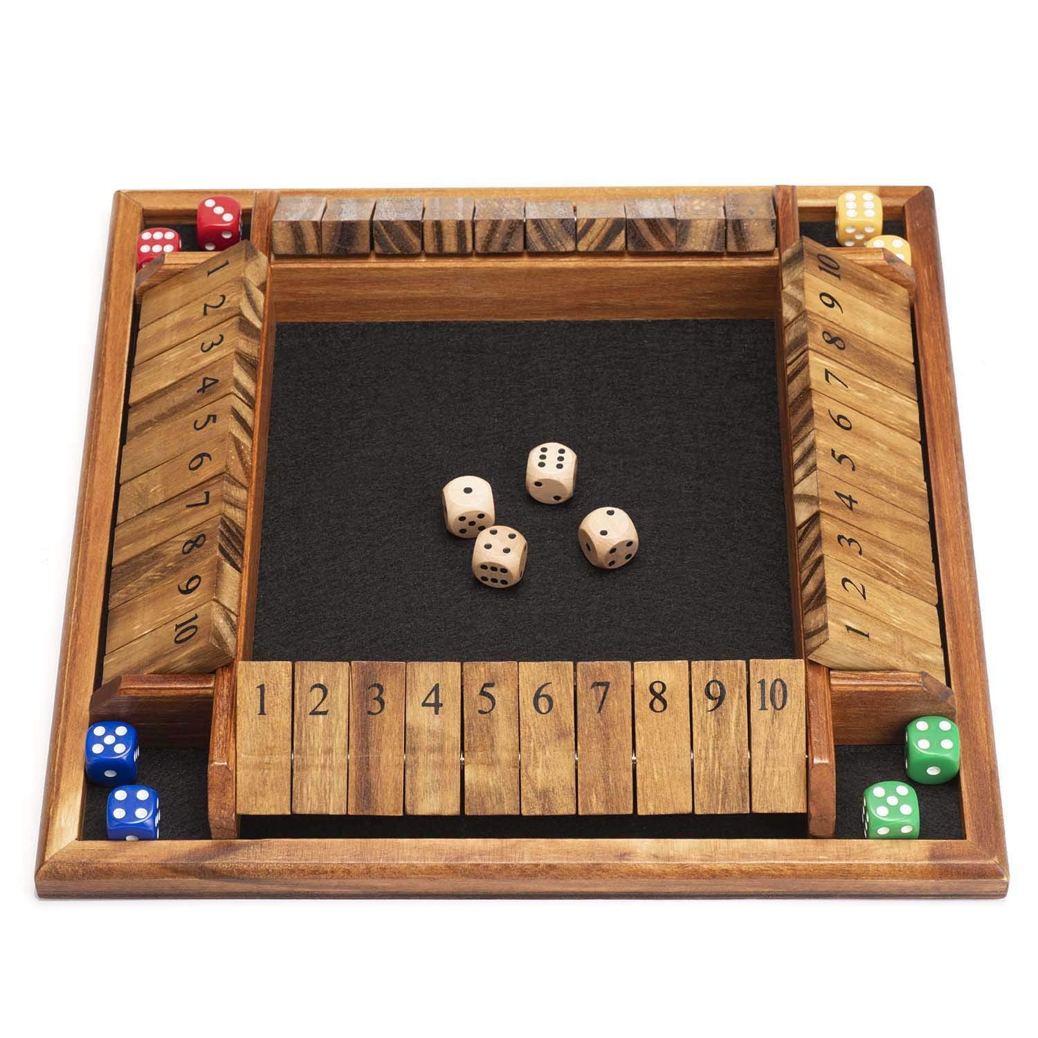 AMEROUS 12-dice set with vibrant colors for engaging, fast-paced play.