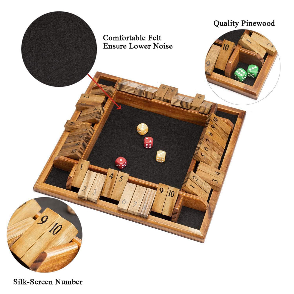 AMEROUS soft brown felt surface on the board for durable, comfortable play.