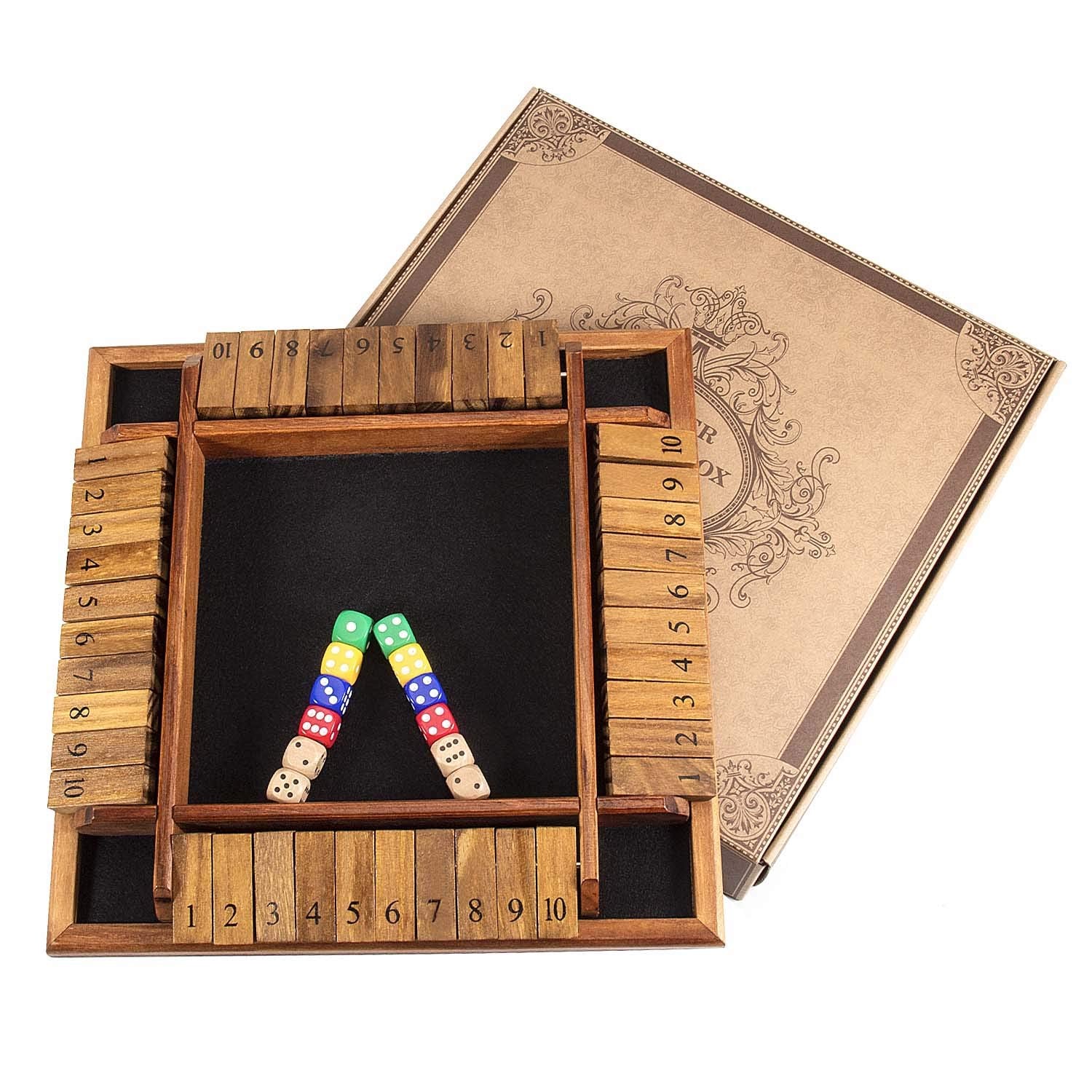 AMEROUS storage bag keeps dice and boards organized for travel.