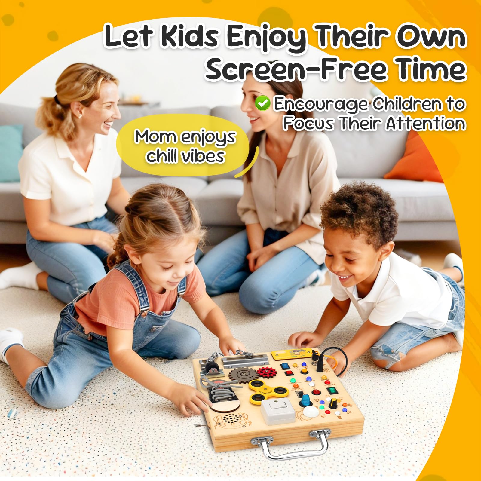 AMGAMGTS board with silky-smooth edges for safe toddler play