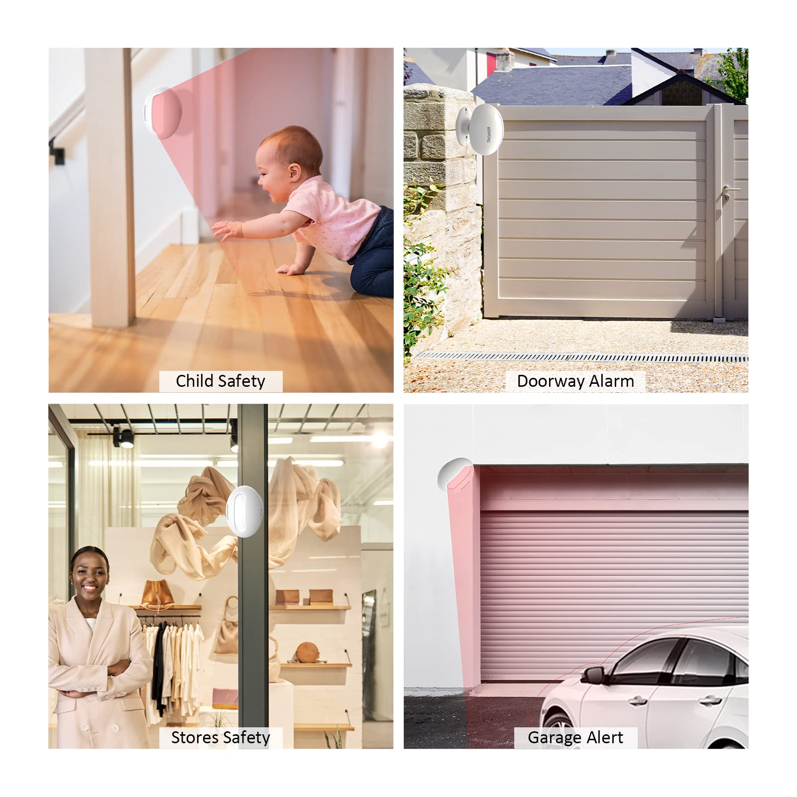 AMHEY five-volume levels doorbell image highlights adjustable alert intensity.