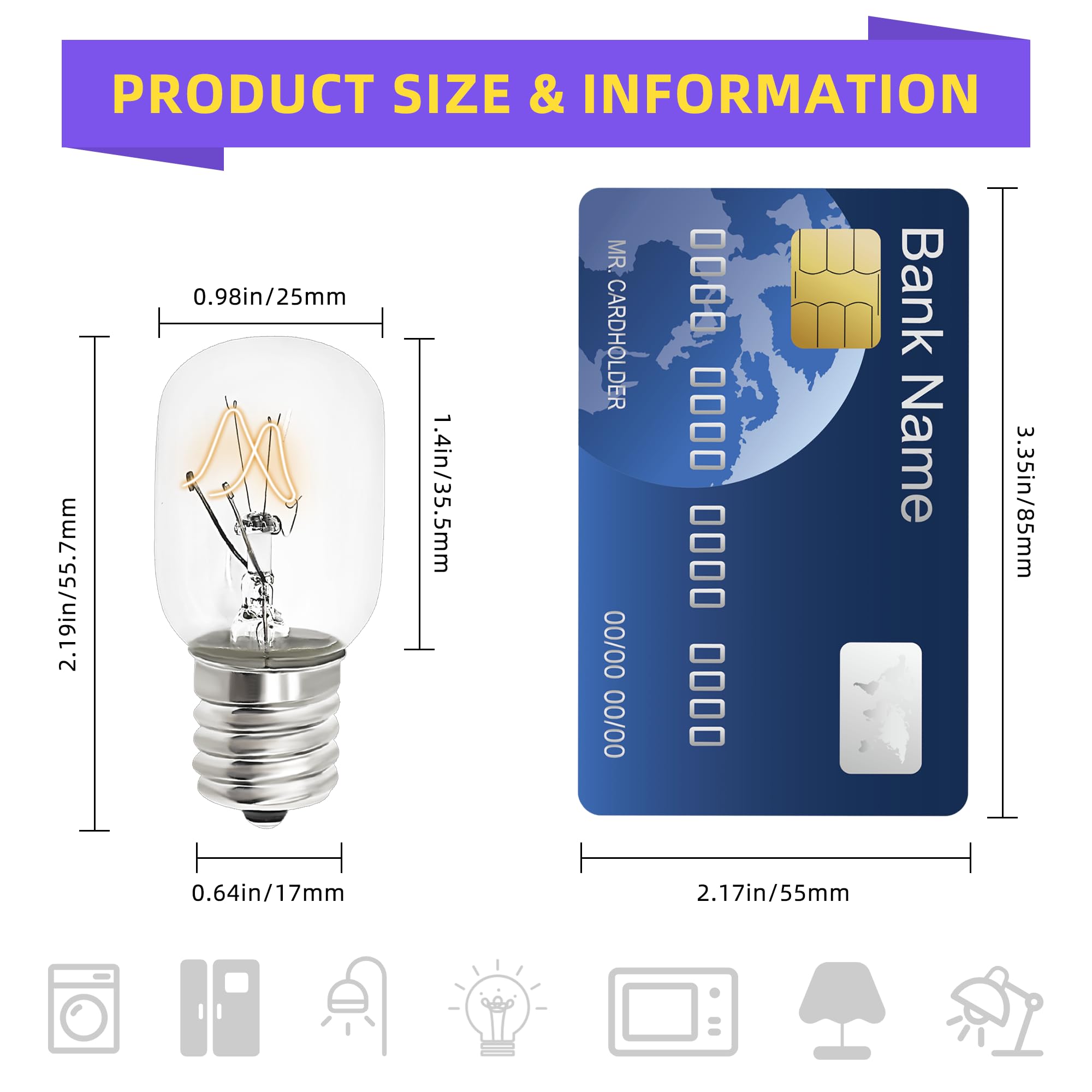 AMI PARTS 8206232A provides 40W 125V brightness for microwave interior