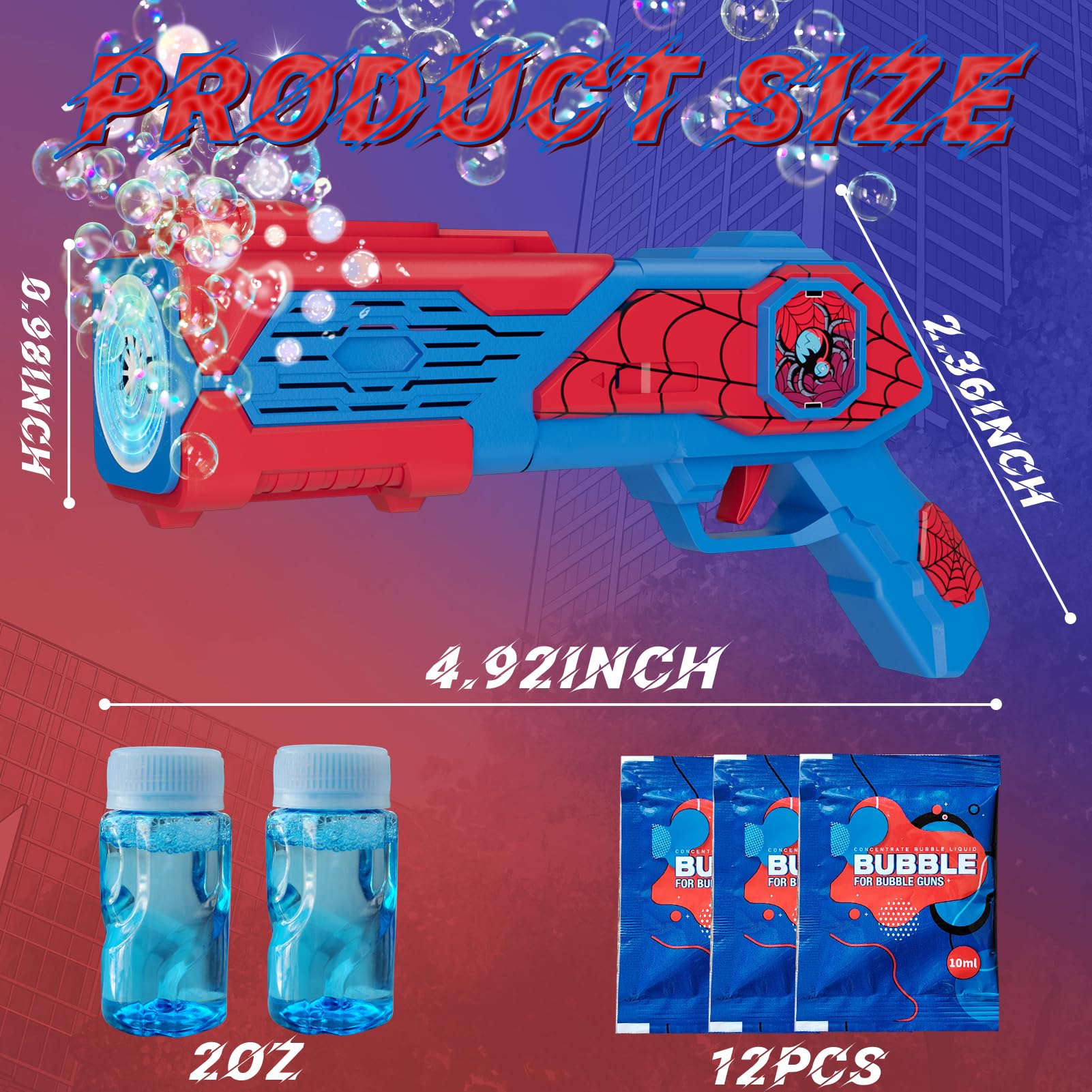 Amiabling Bubble Gun LED light show brightens backyard play after dark