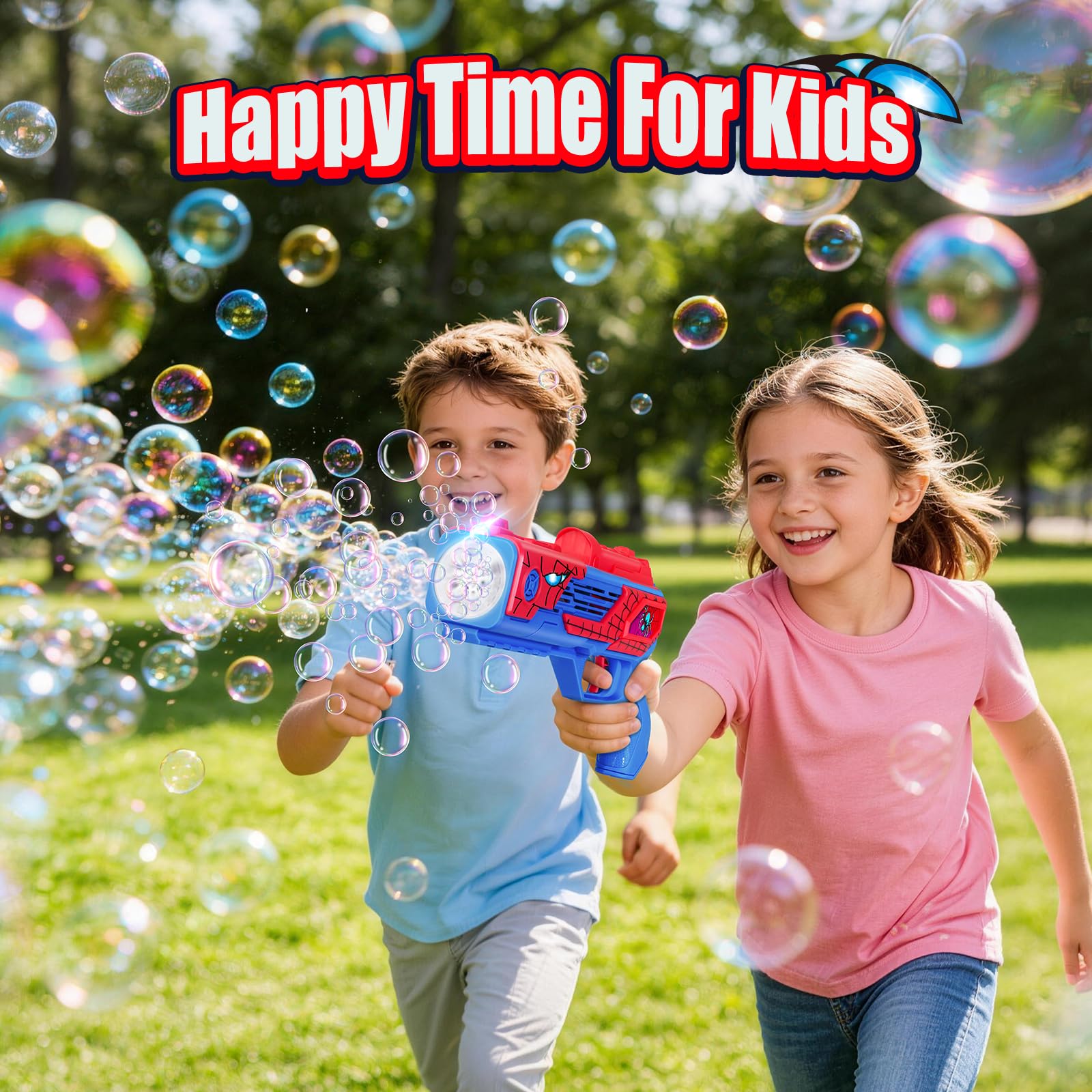 Amiabling concentrate tablets creating vibrant bubbles during play