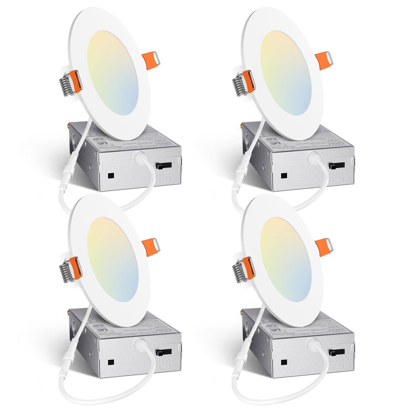 Amico 4in downlight with junction box for fast, clean installation.