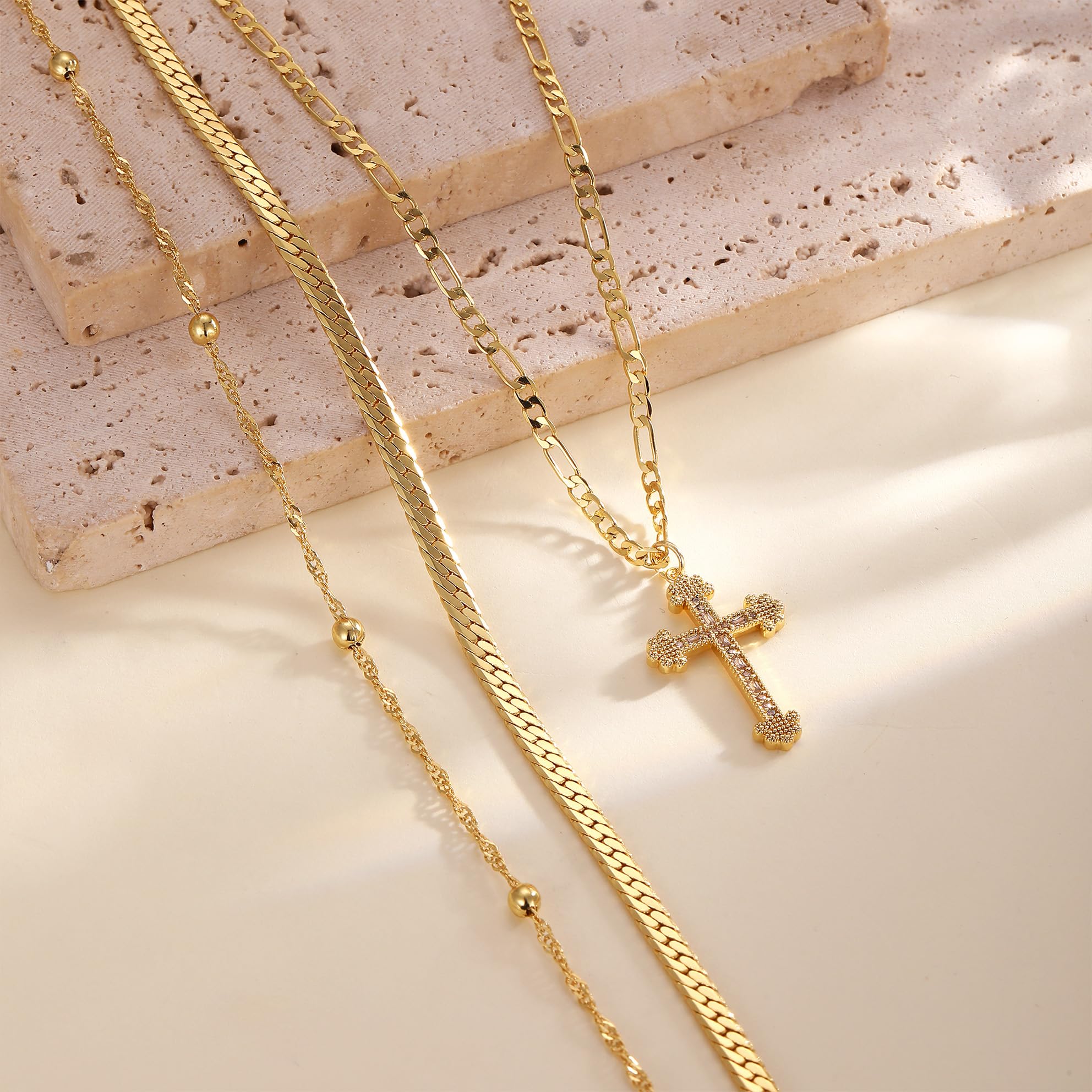 Amicon nickel-free hypoallergenic cross necklace suitable for sensitive skin