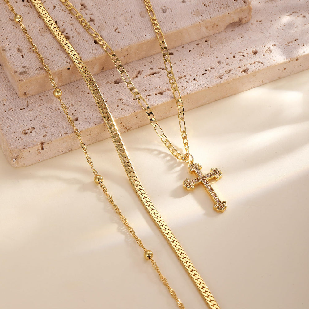 Amicon nickel-free hypoallergenic cross necklace suitable for sensitive skin