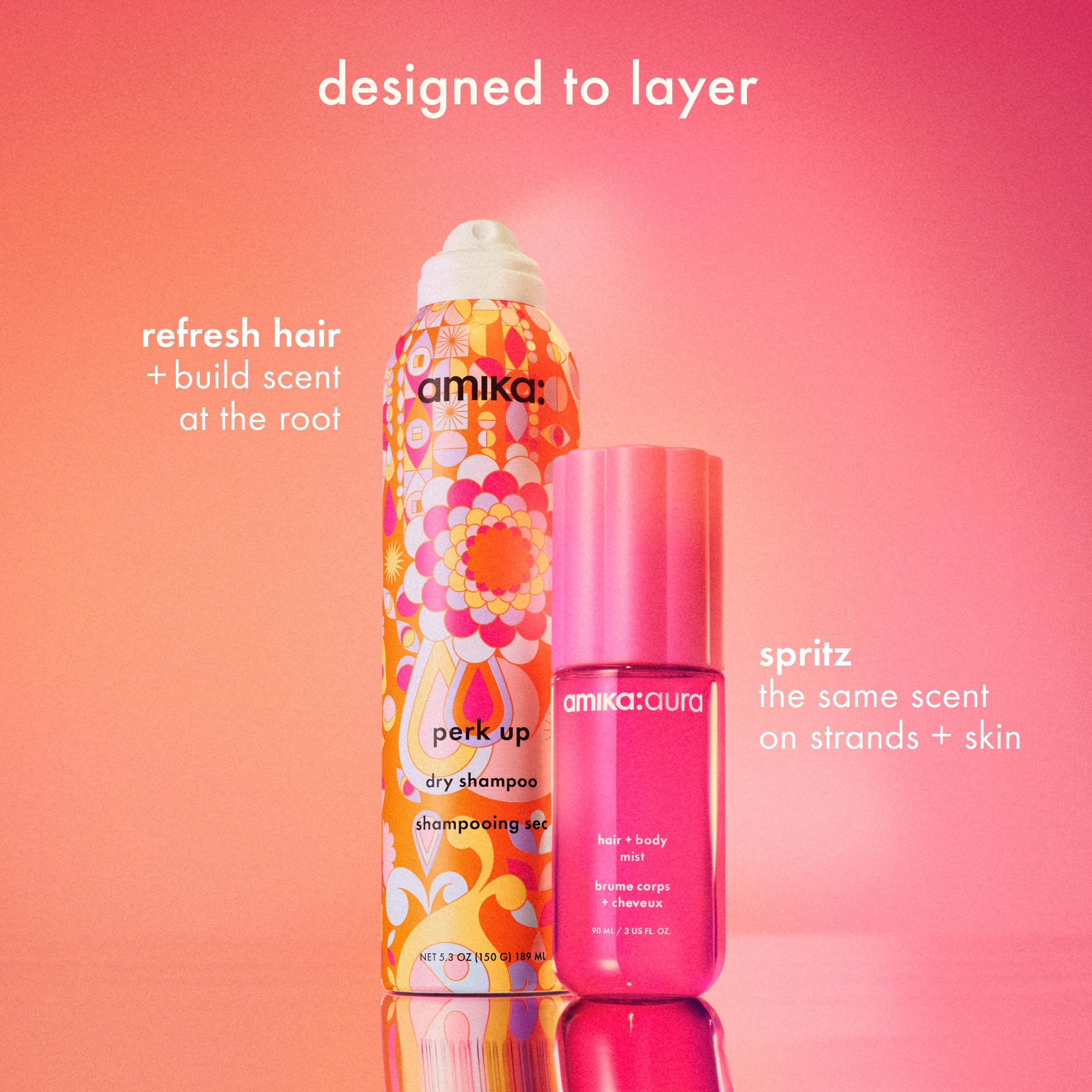 Amika Aura spray bottle close-up highlighting premium mist