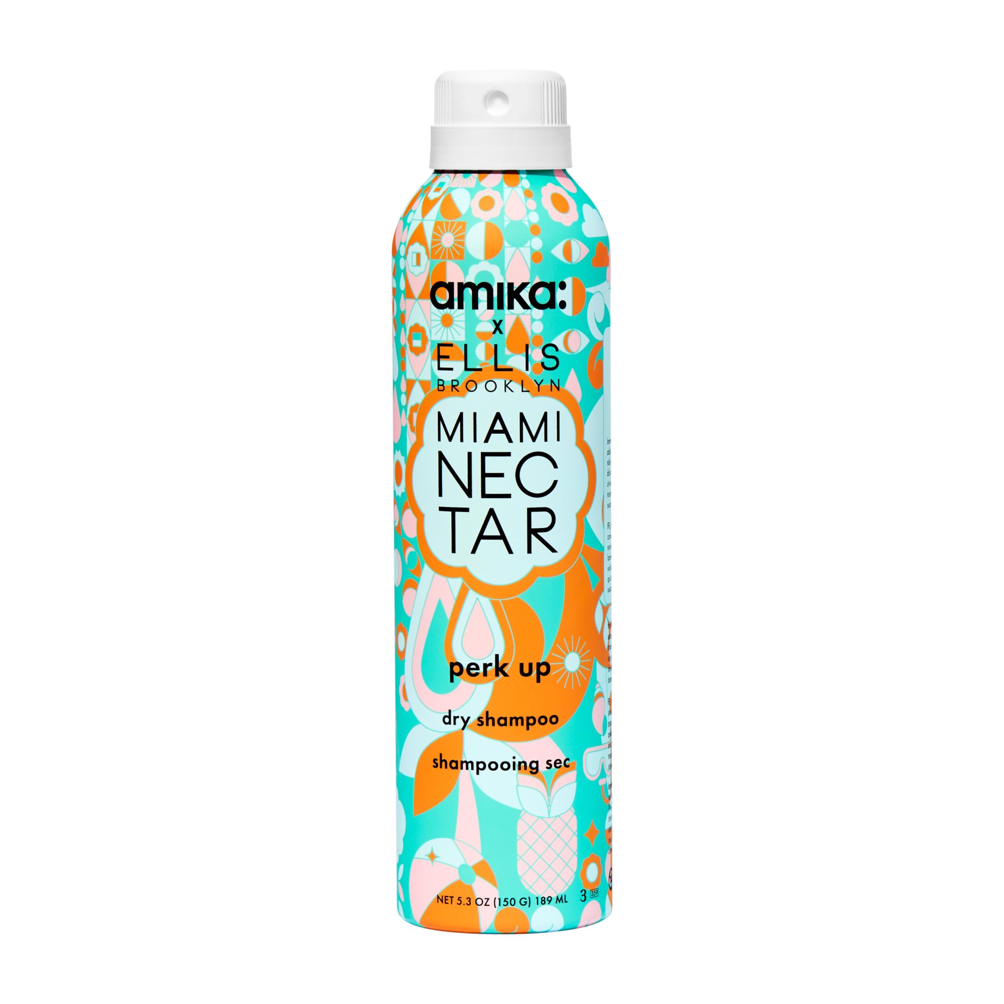 Amika Miami Nectar Perk Up dry shampoo bottle for quick refresh.