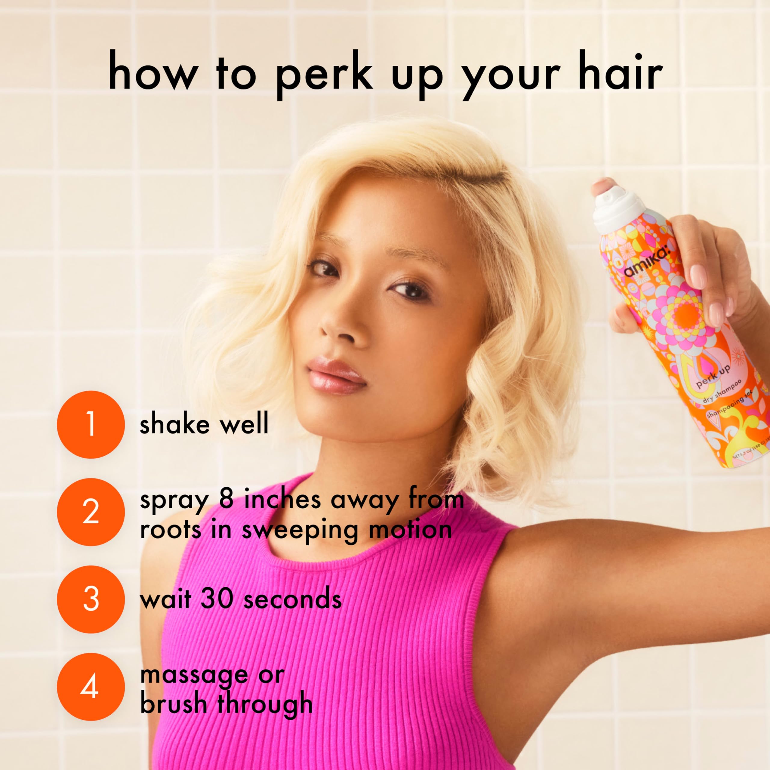 Amika Perk Up Dry Shampoo works for all hair types with everyday ease