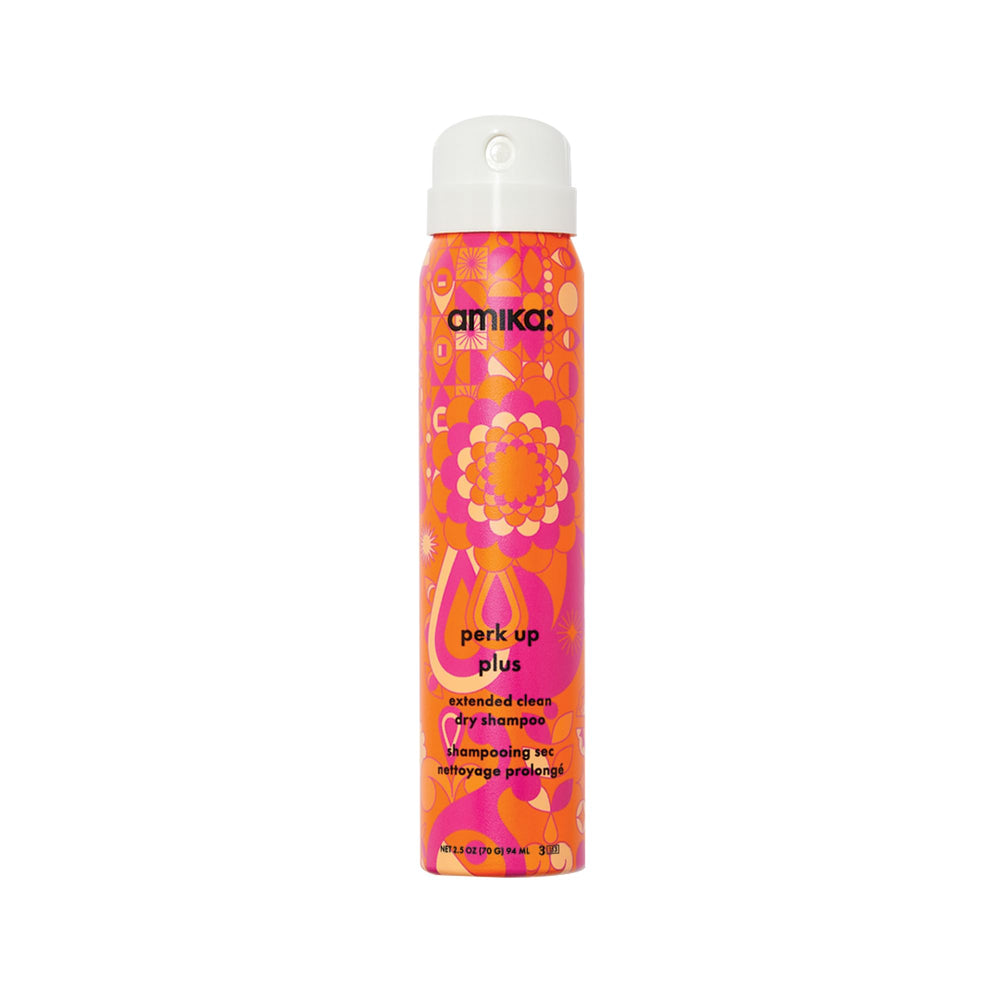 Amika Perk Up Plus dry shampoo can ready for a quick root refresh
