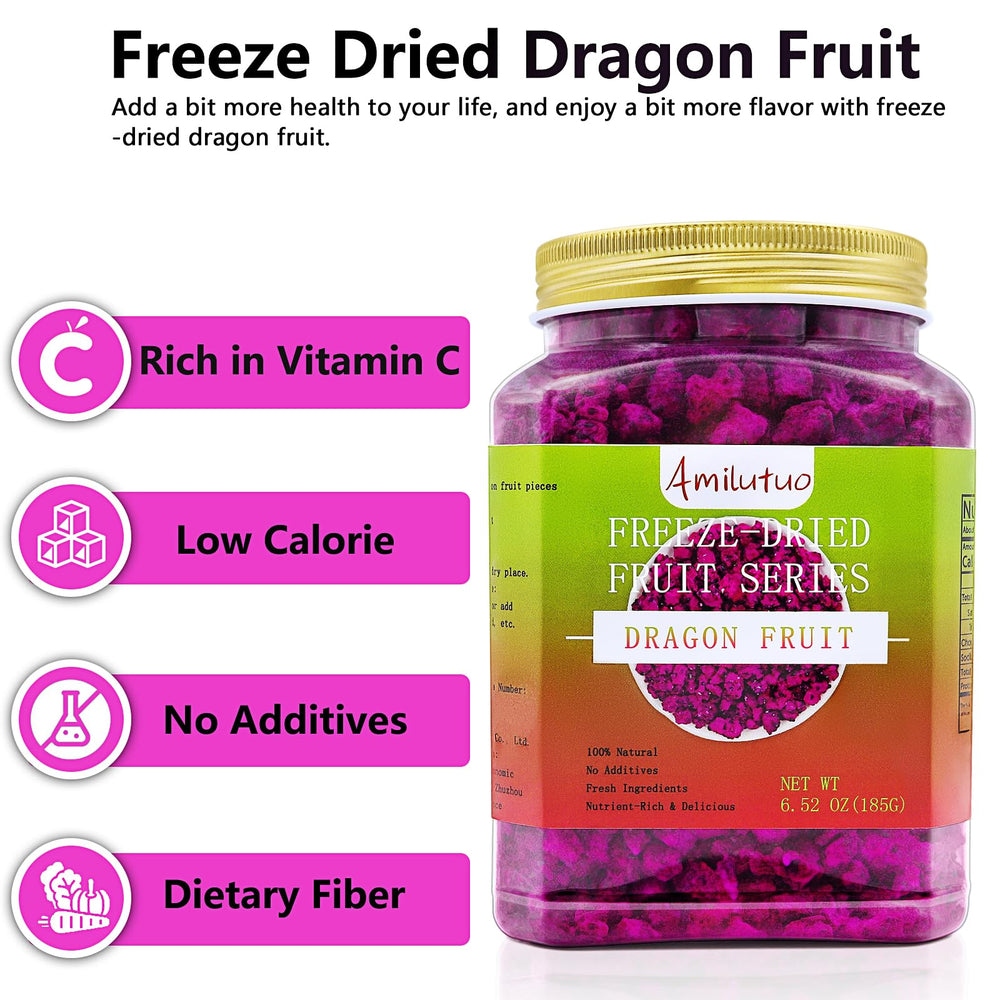 Amilutuo dragon fruit in yogurt or granola for color and texture.