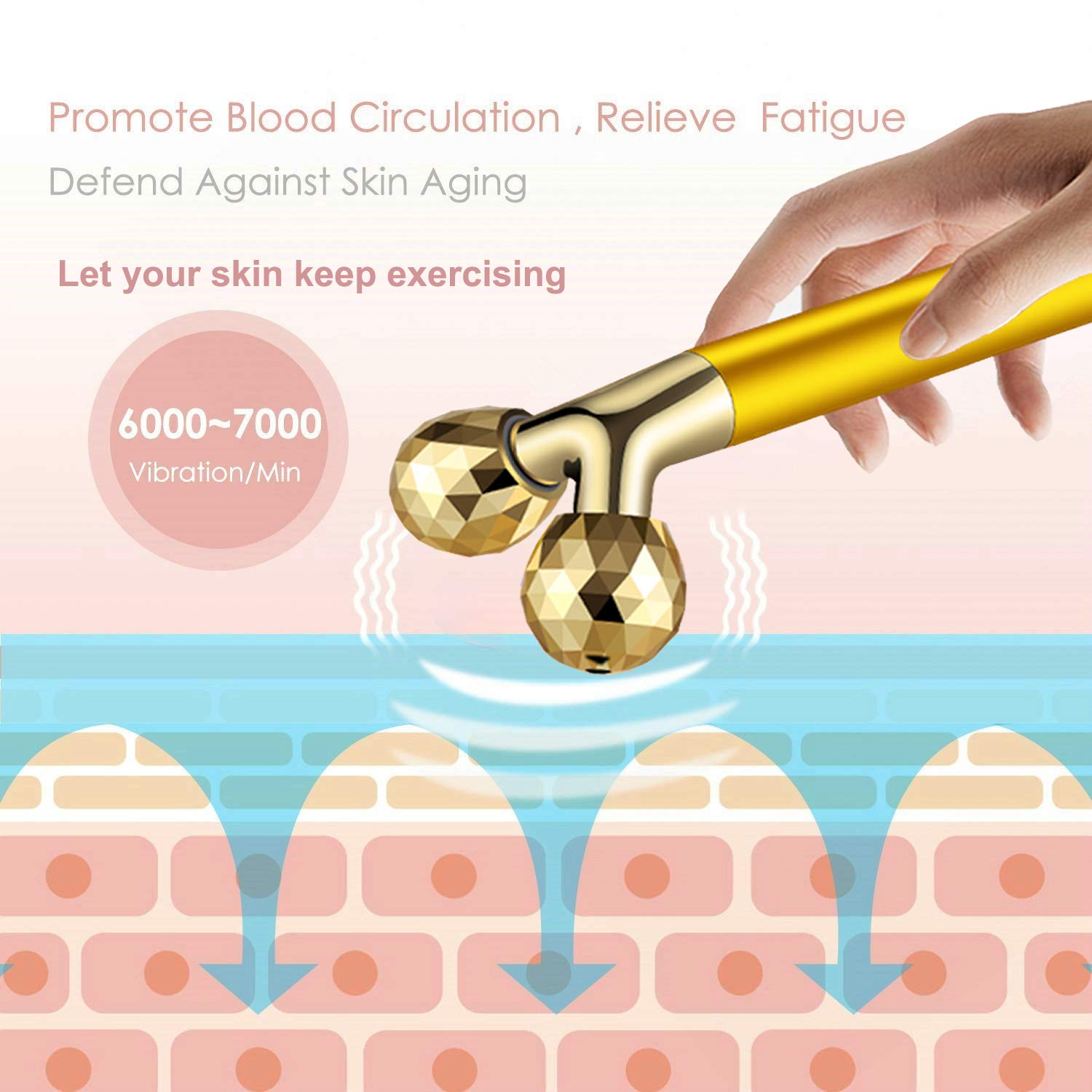 Amirce Face Massager Kit dual-design for versatile daily skincare sessions.