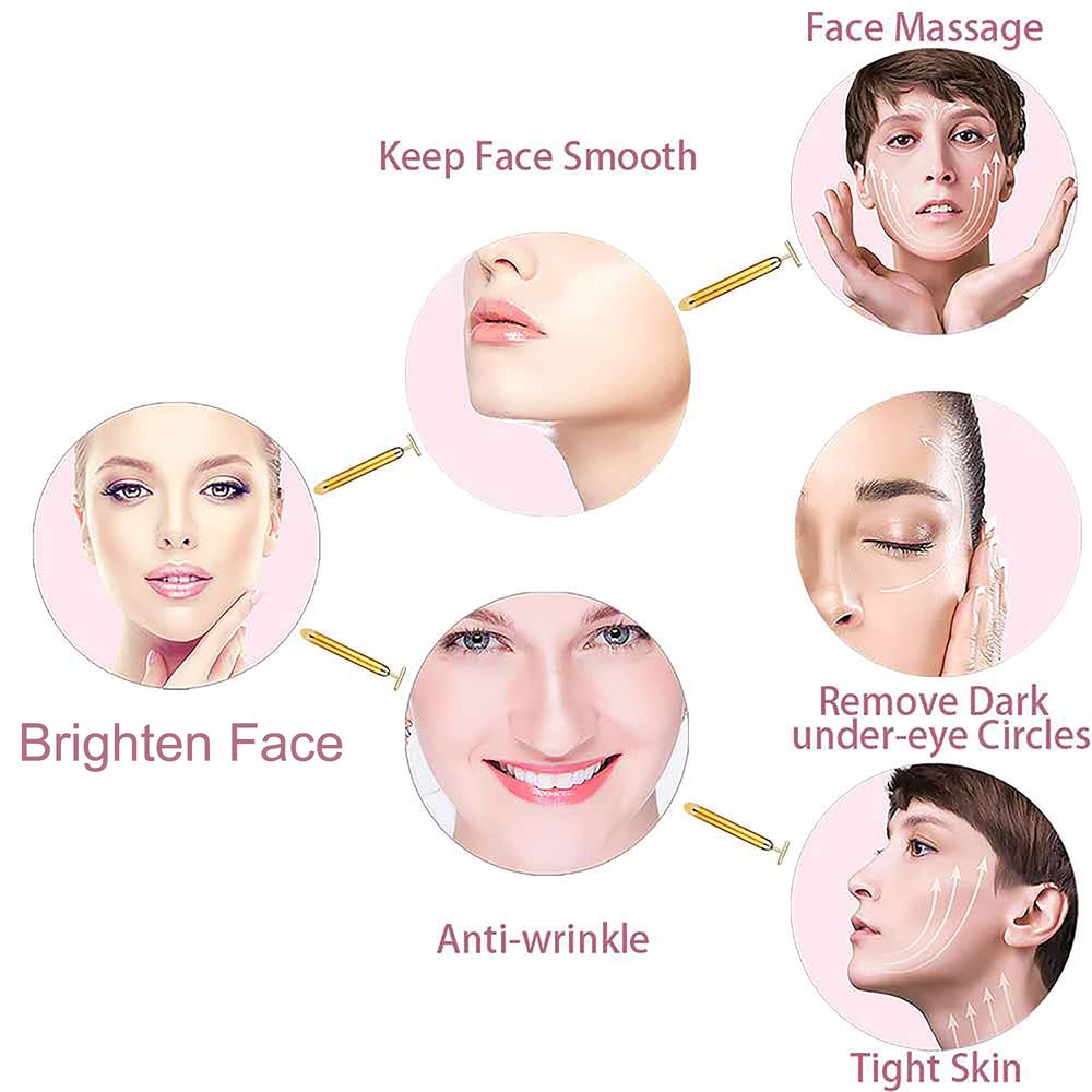 Amirce Face Massager T Shape electric shown for targeted facial massage.