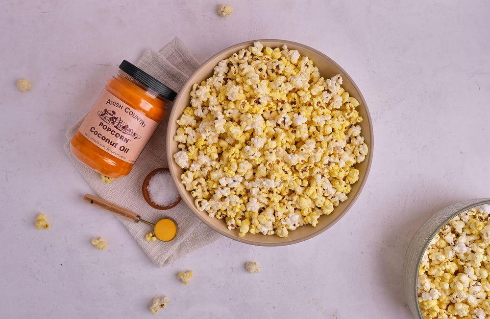 Amish Country Popcorn old-fashioned popcorn — traditional snack with clean ingredients.