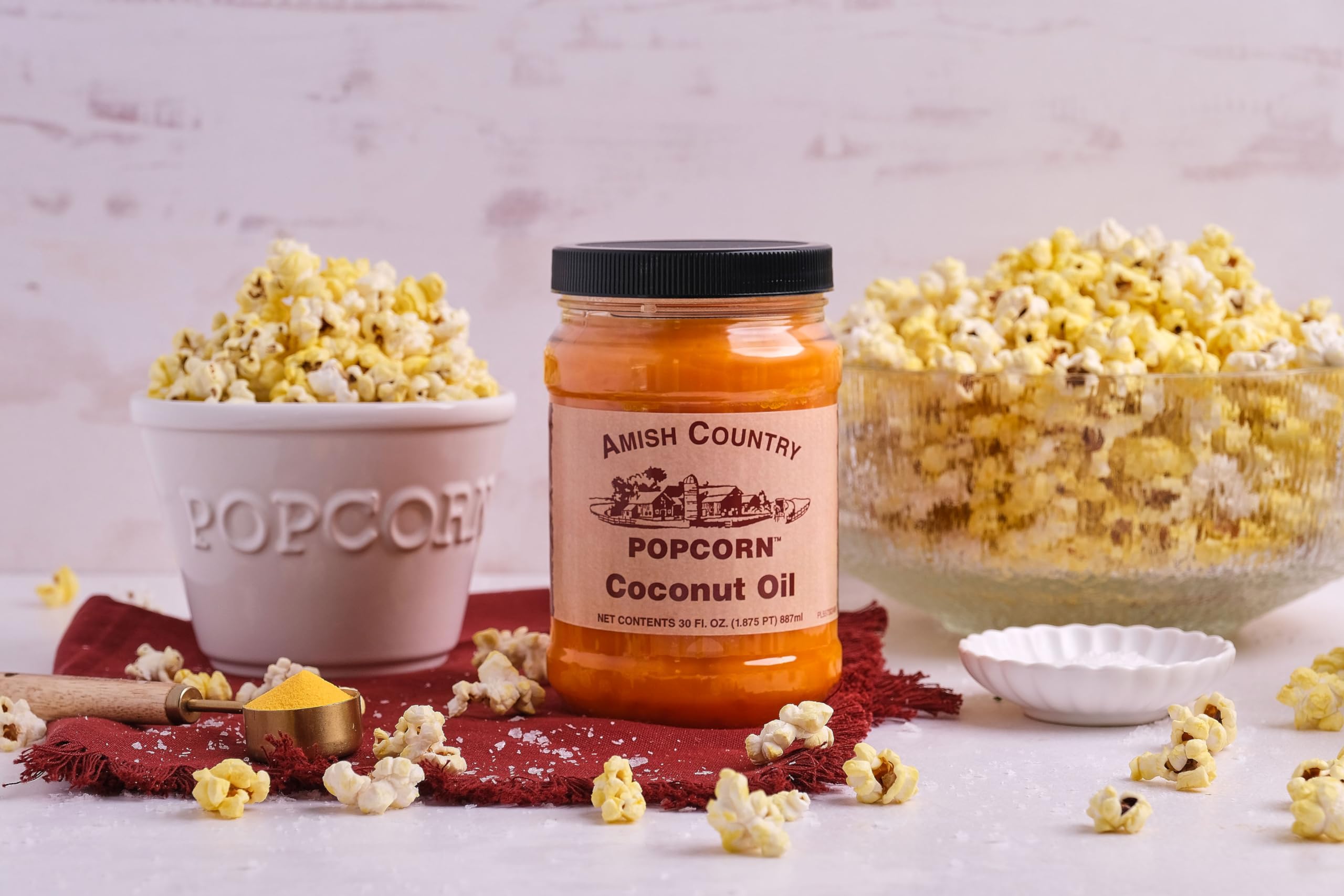 Amish Country Popcorn popcorn in bowl — classic old-fashioned crunch for movie nights.