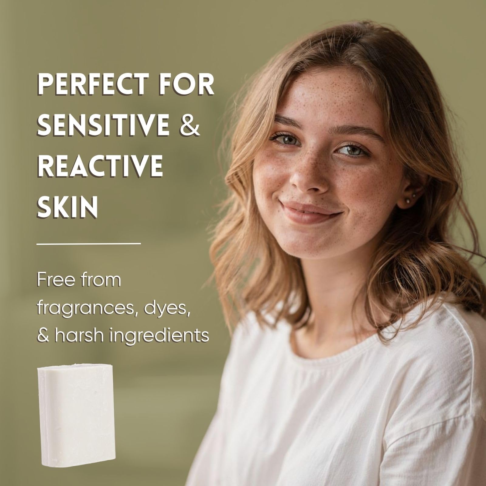 Amish Farms fragrance-free bar soap suitable for face and body care routines.