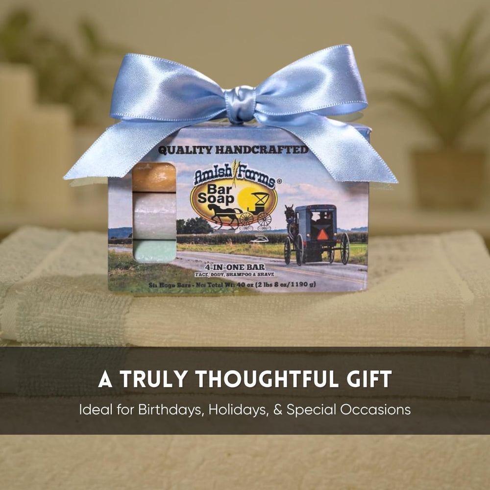 Amish Farms USA-made bar soap emphasizing quality and craft.