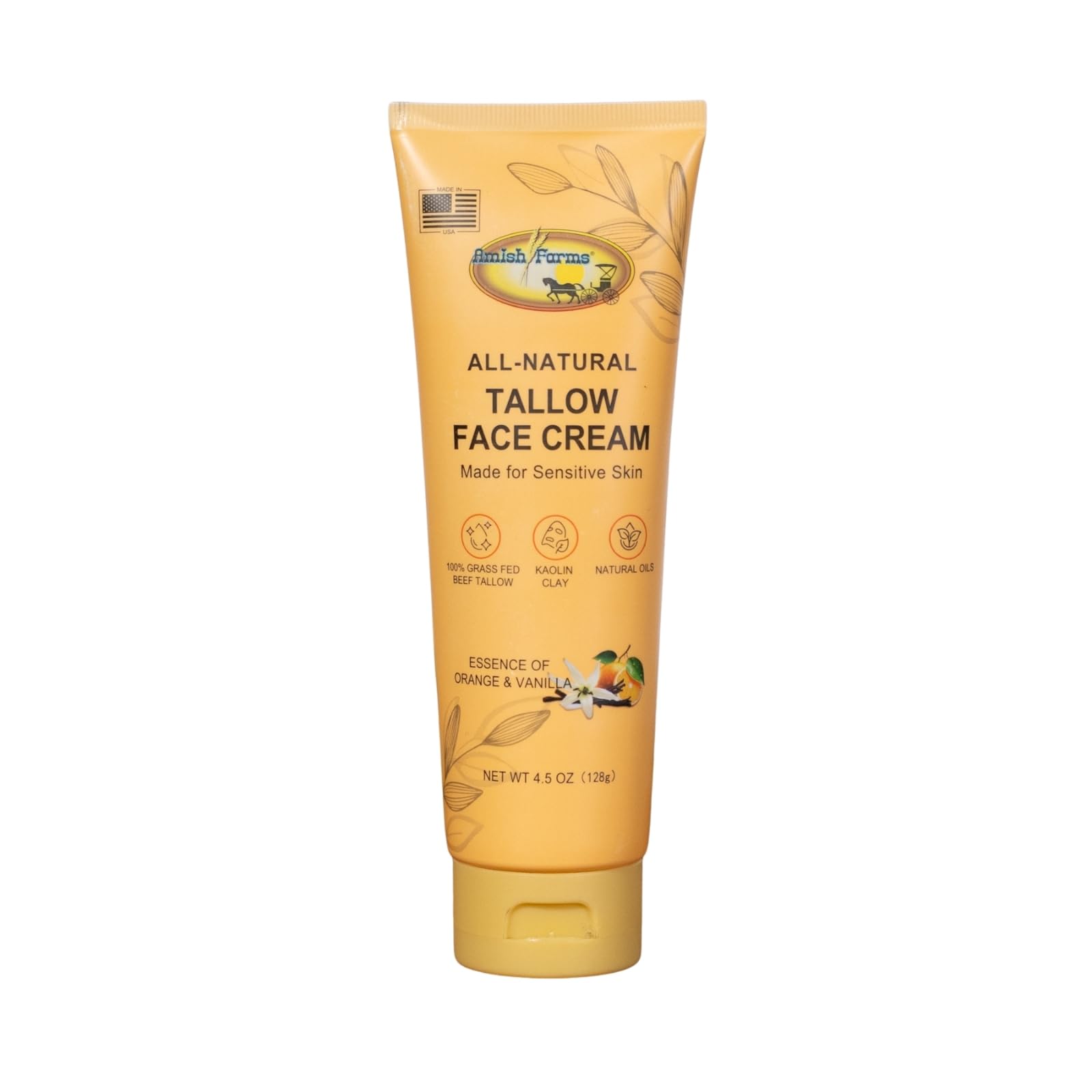 Amish Farms grass fed beef tallow moisturizer jar for dry skin hydration