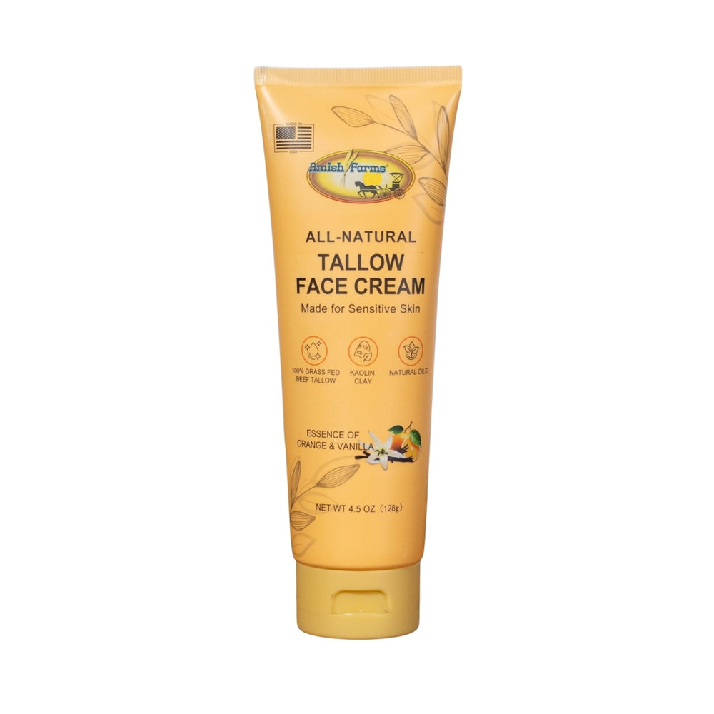 Amish Farms grass fed beef tallow moisturizer jar for dry skin hydration