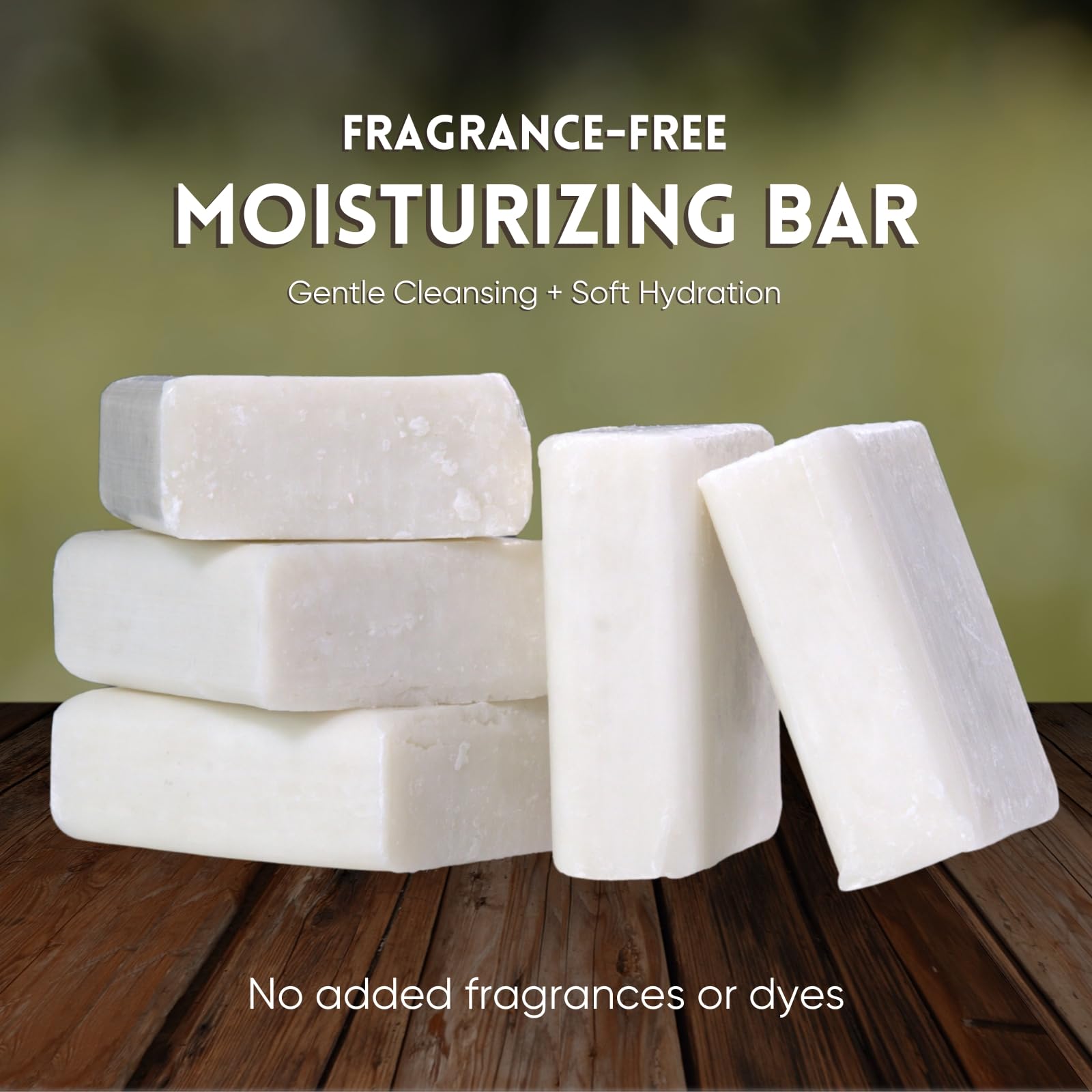 Amish Farms NatureClean unscented bar soap package display; long-lasting hydration for daily cleansing.