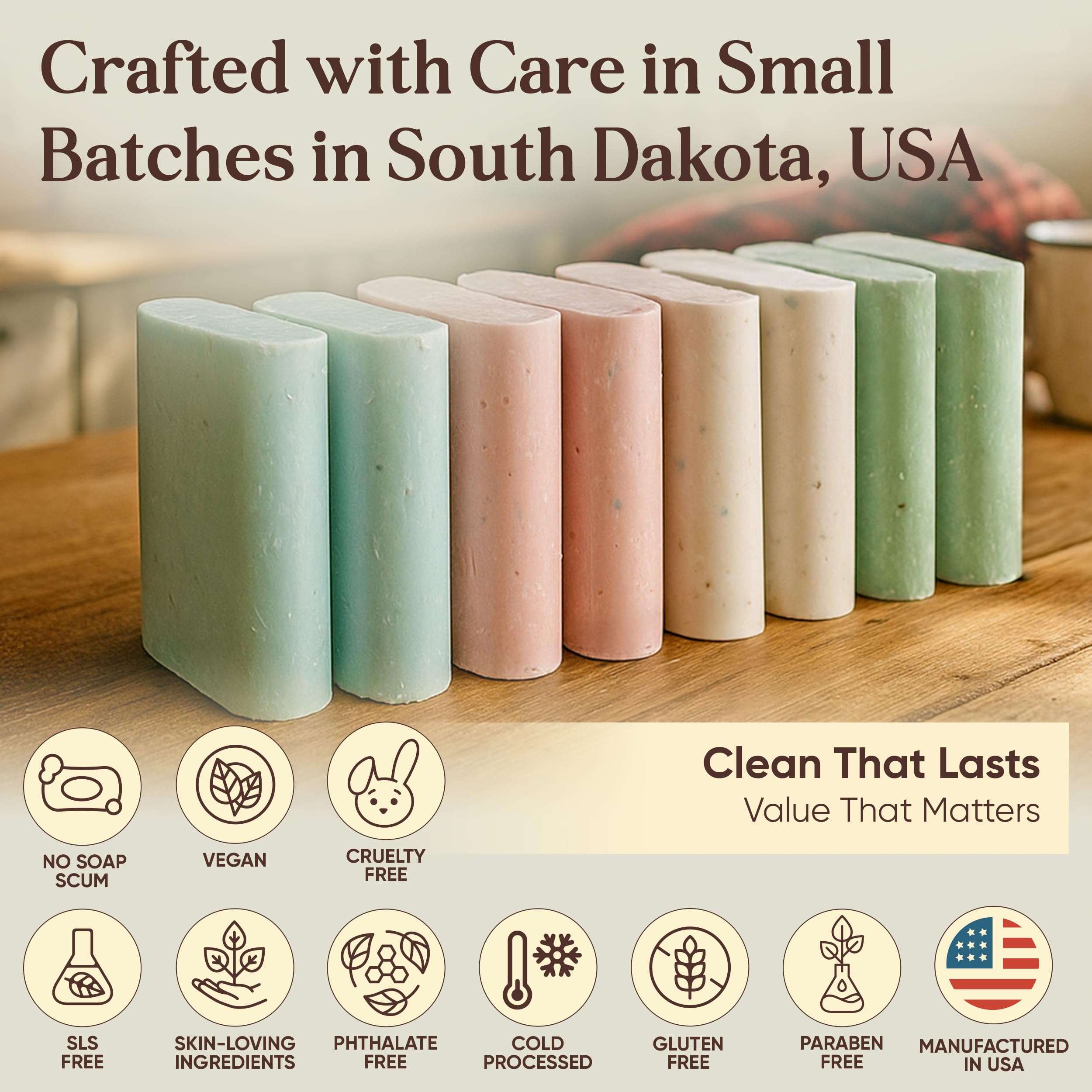 Amish Farms usa made vegan cruelty-free soap for mindful care