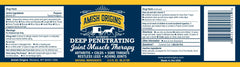 Amish Origins Deep Penetrating Therapy Cream greaseless, fast-absorbing relief for sore areas daily.