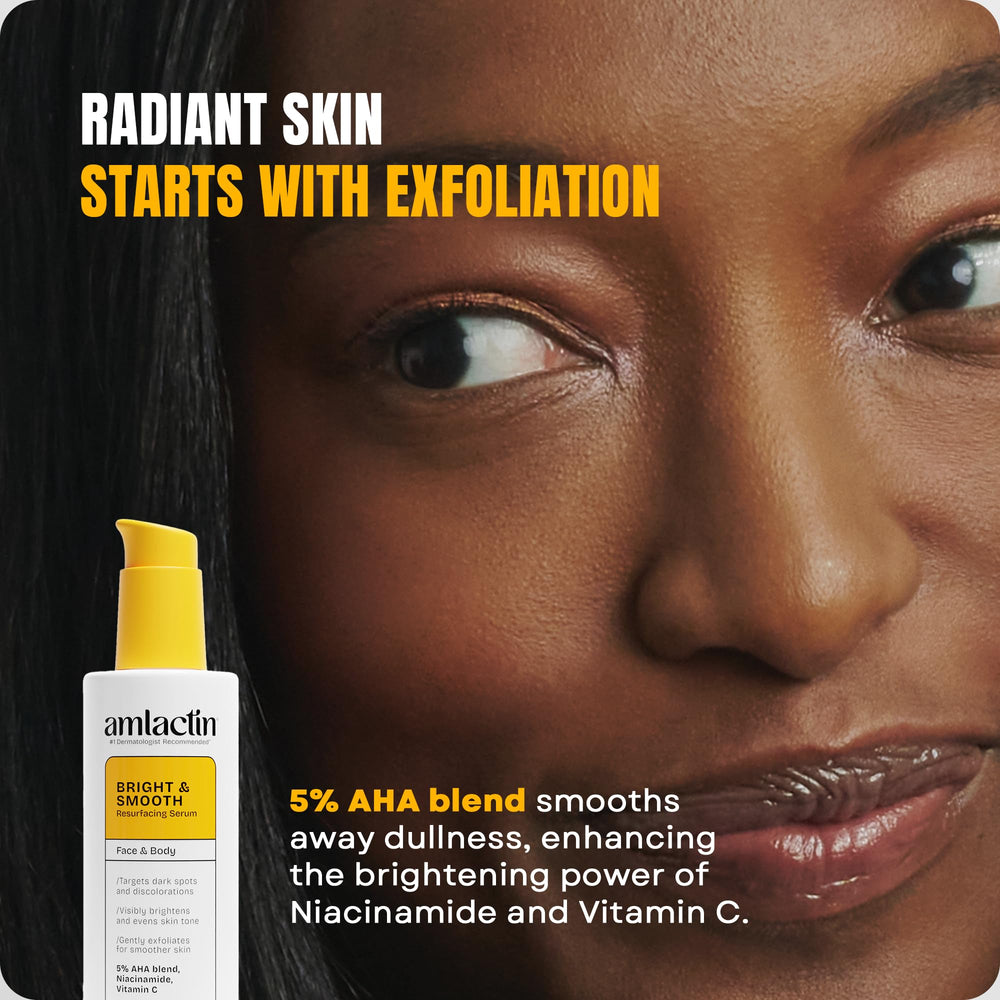 Serum being applied to skin suggesting smoothing and even-looking texture.