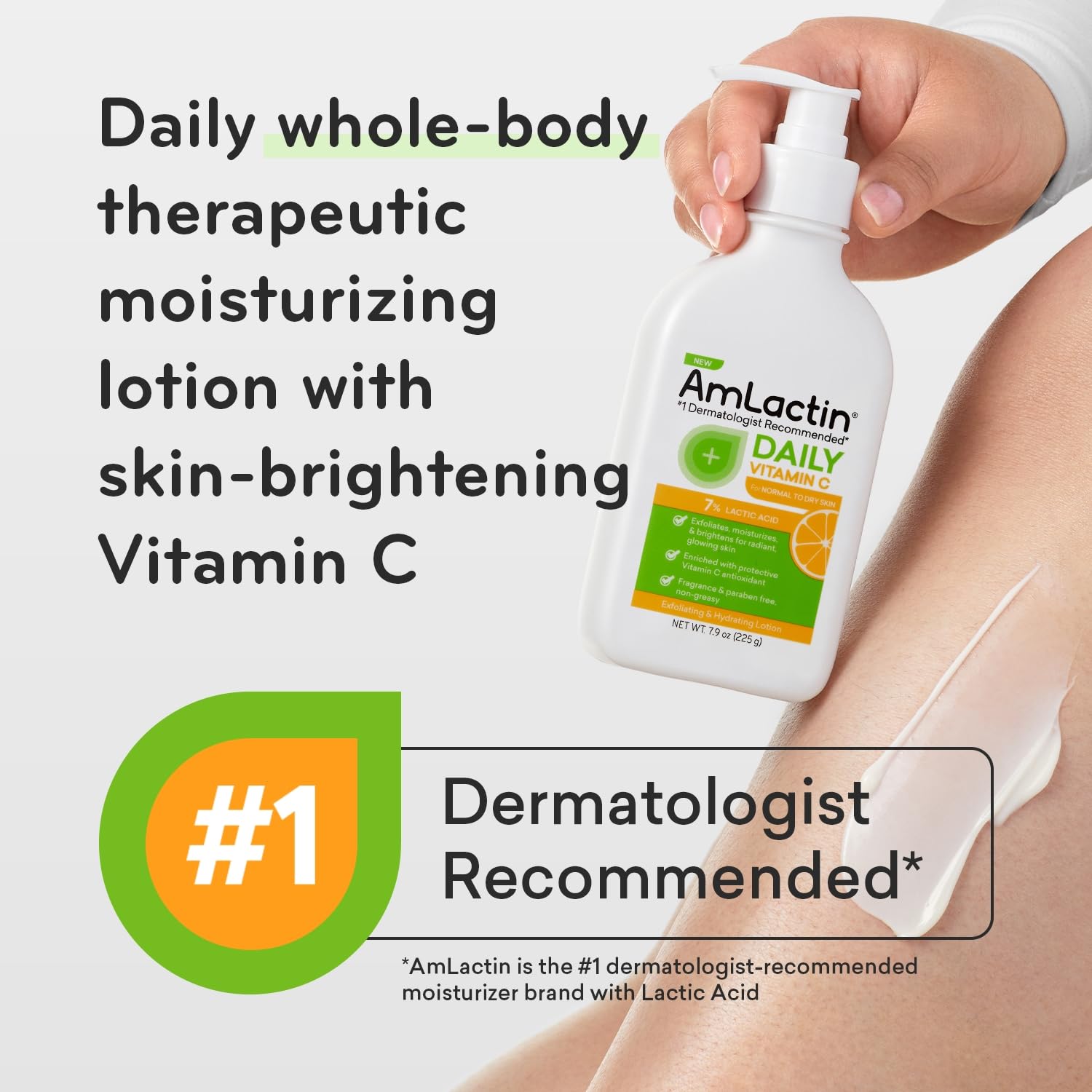 Close-up of lotion texture showing light, non-greasy absorption for a radiant feel.