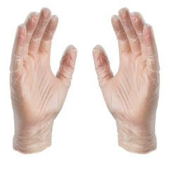 AMMEX vinyl gloves for light-duty use, easy to don and change during tasks.