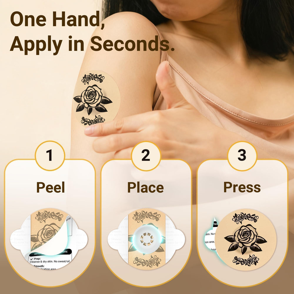 Amolyfe Libre 3 hypoallergenic waterproof adhesive stays secure on sensitive skin
