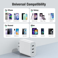 Amoner USB-C charger block angled view demonstrates sturdy build