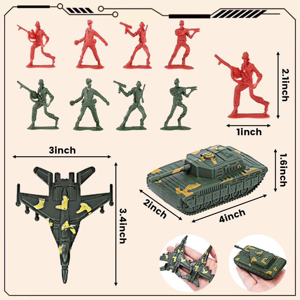 AMOR PRESENT 277-piece army men playset ready for action and creativity