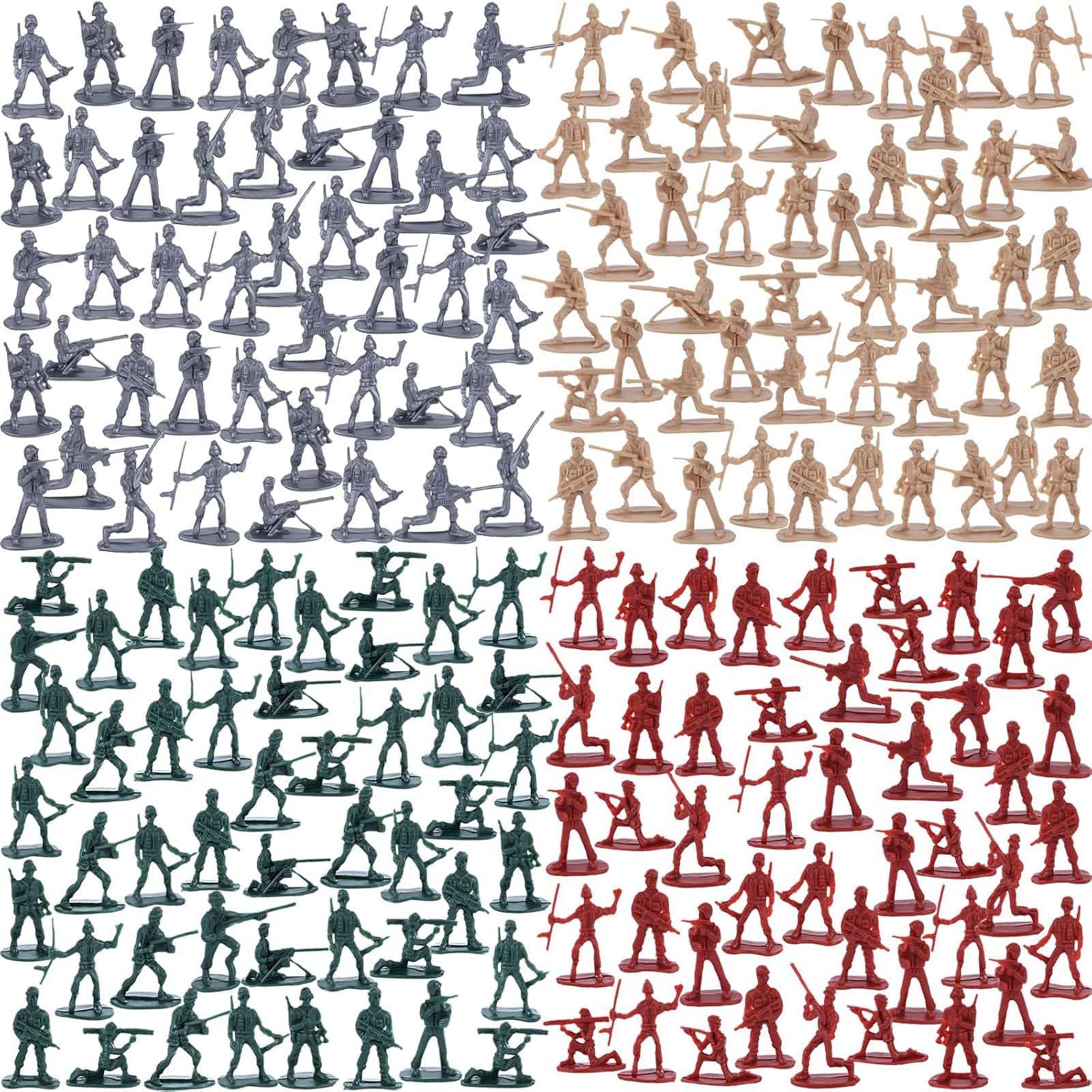 AMOR PRESENT army men 120pcs set for imaginative battles on any table