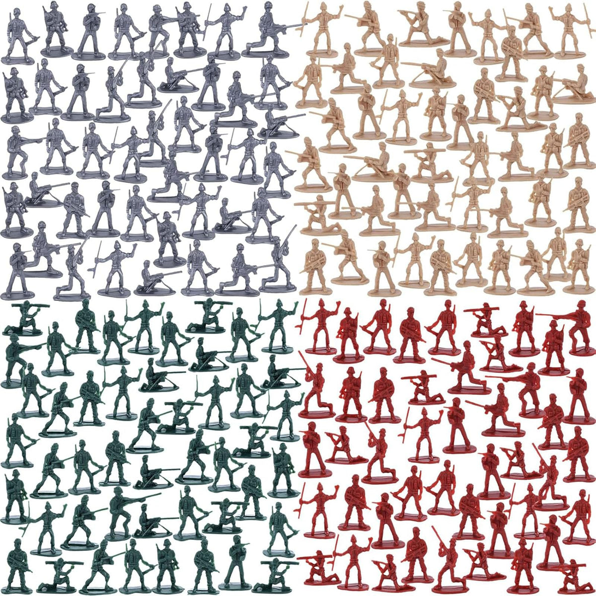 AMOR PRESENT army men 120pcs set for imaginative battles on any table