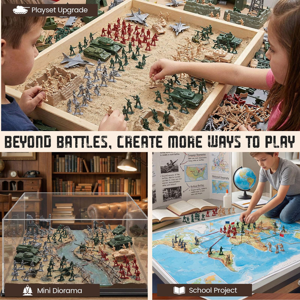 AMOR PRESENT army men ideal for classroom dioramas and display projects