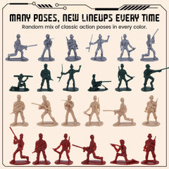 AMOR PRESENT army men with varied poses for realistic play scenarios
