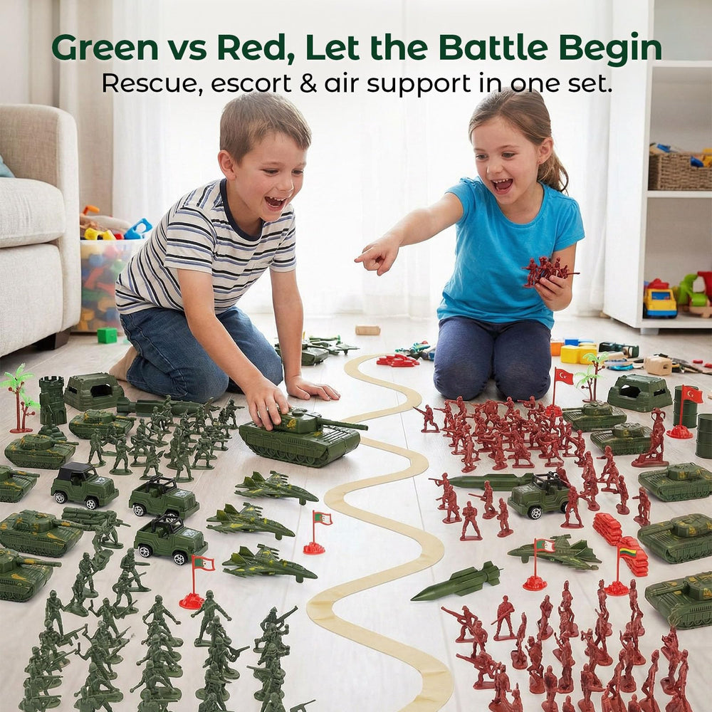 AMOR PRESENT army tanks and trucks for fast-paced playtime